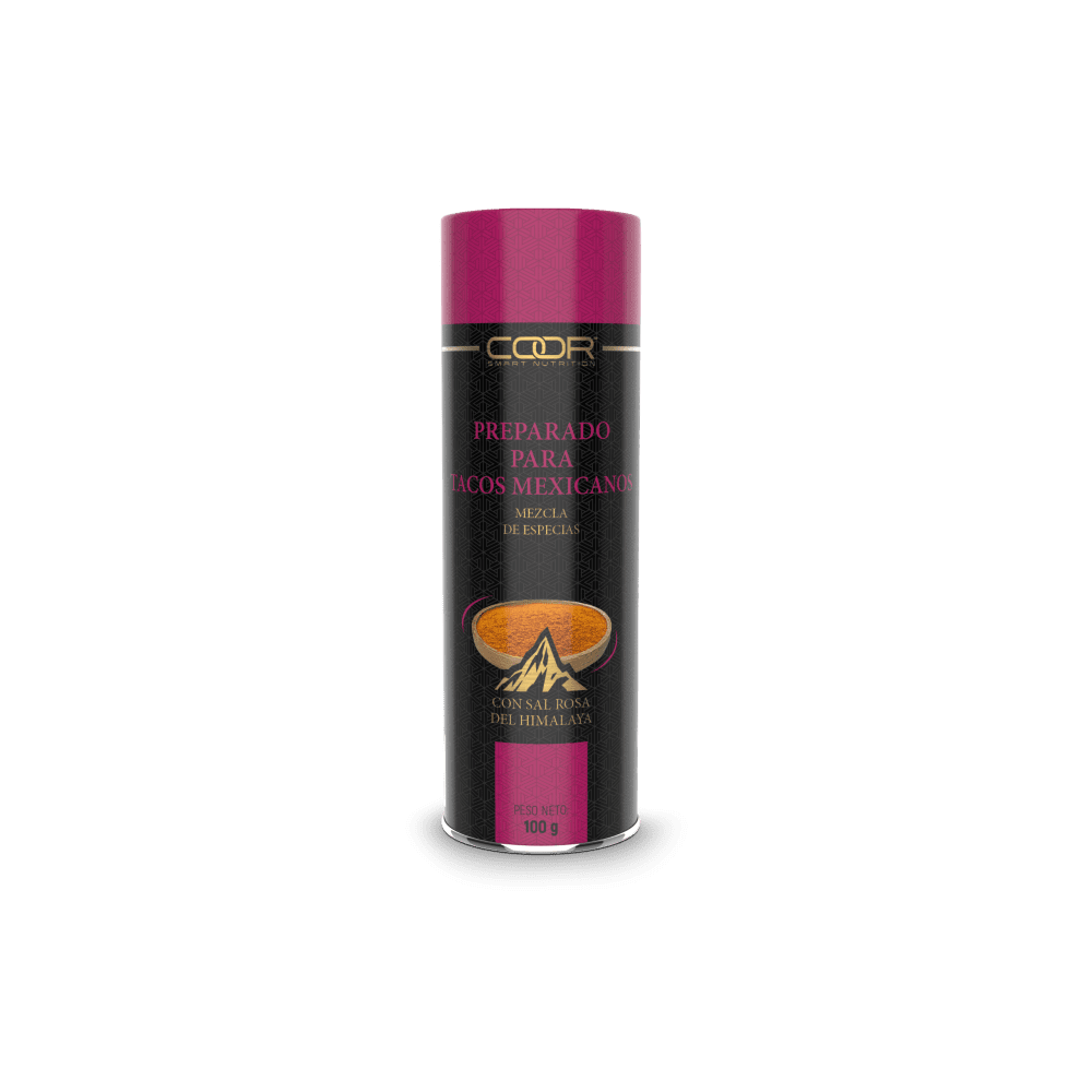 PREPARADO PARA TACOS MEXICANOS CON SAL ROSA DEL HIMALAYA 100 gr