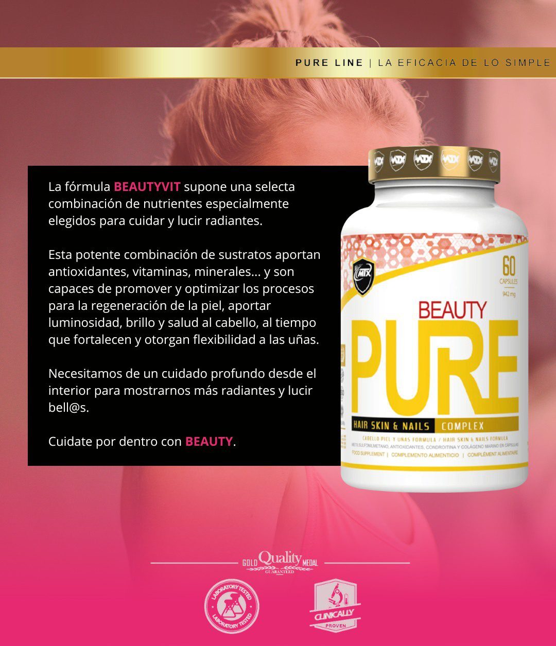 BEAUTY PURE Cabello, piel y uñas 60CAP ¡SÚPER PROMO! - Imagen 4
