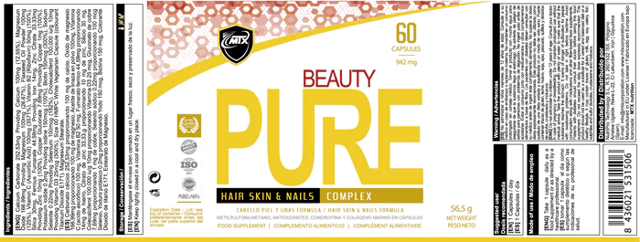 BEAUTY PURE Cabello, piel y uñas 60CAP ¡SÚPER PROMO! - Imagen 3