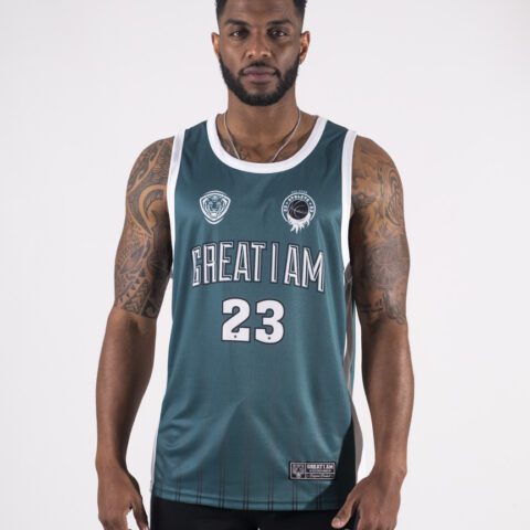 GREAT I AM BASKETBALL JERSEY ALL-STAR GREEN
