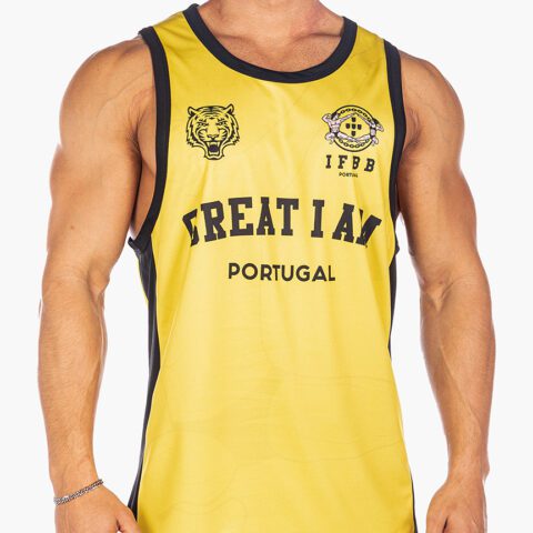 GREAT I AM BASKETBALL JERSEY IFBB PORTUGAL YELLOW