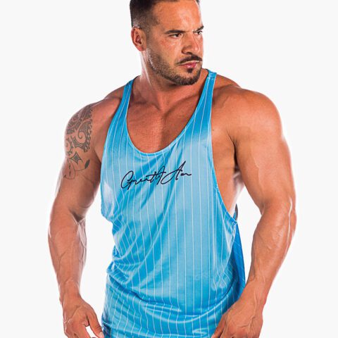 GREAT I AM CAMISETA DE TIRANTES CYAN SCRYPT