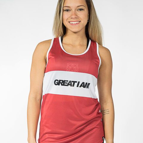 GREAT I AM CAMISETA DE TIRANTES GIA RED
