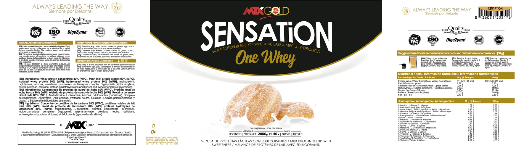 ONEWHEY SENSATION 600G - Imagen 2