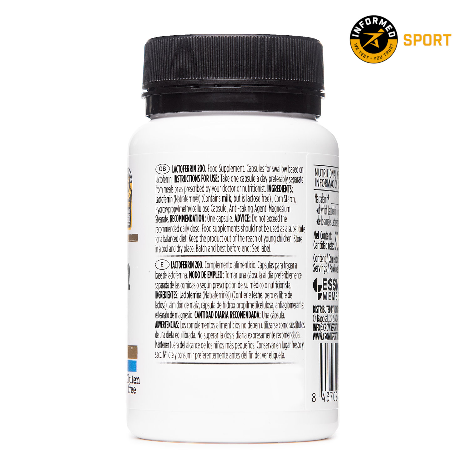Lactoferrin 200 (Natraferrin®) – 60 Cápsulas - Imagen 3