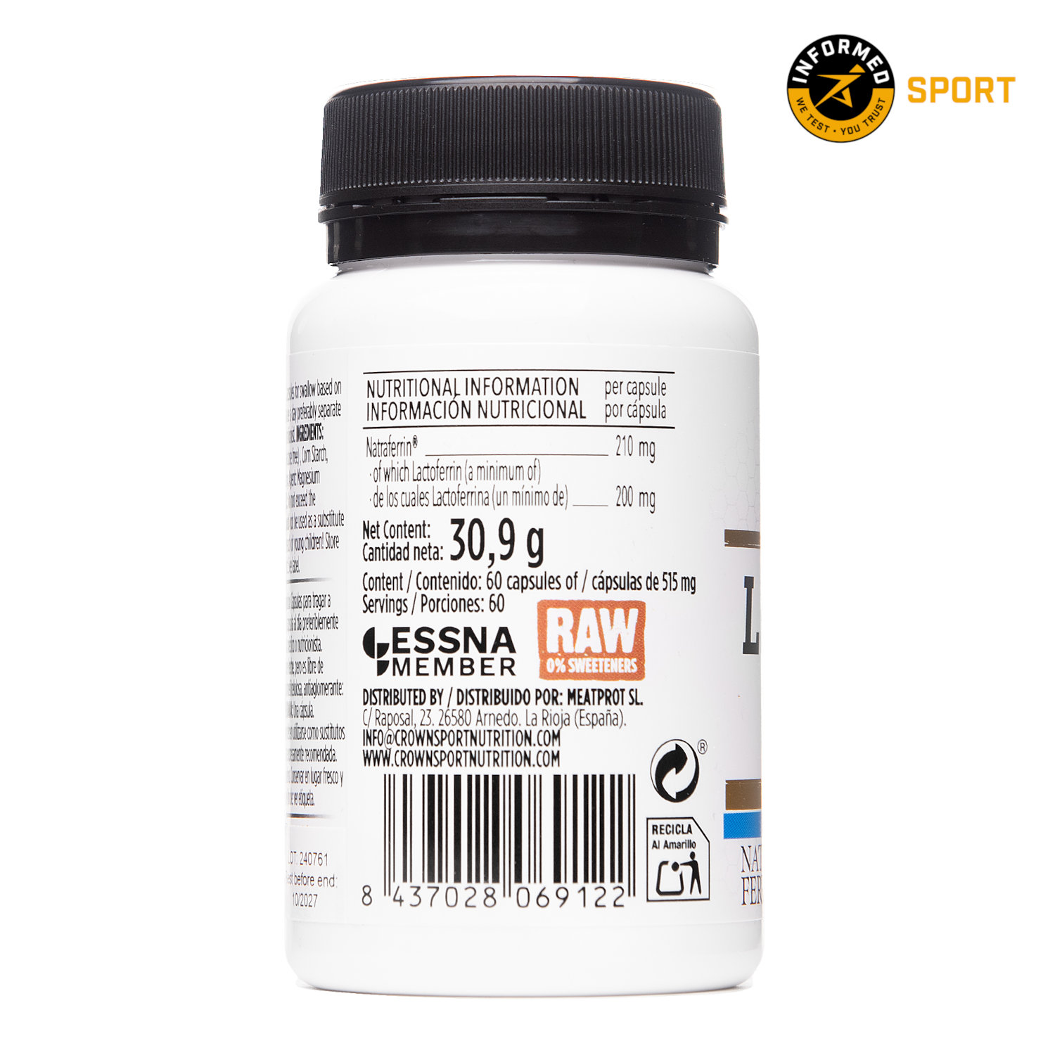 Lactoferrin 200 (Natraferrin®) – 60 Cápsulas - Imagen 5