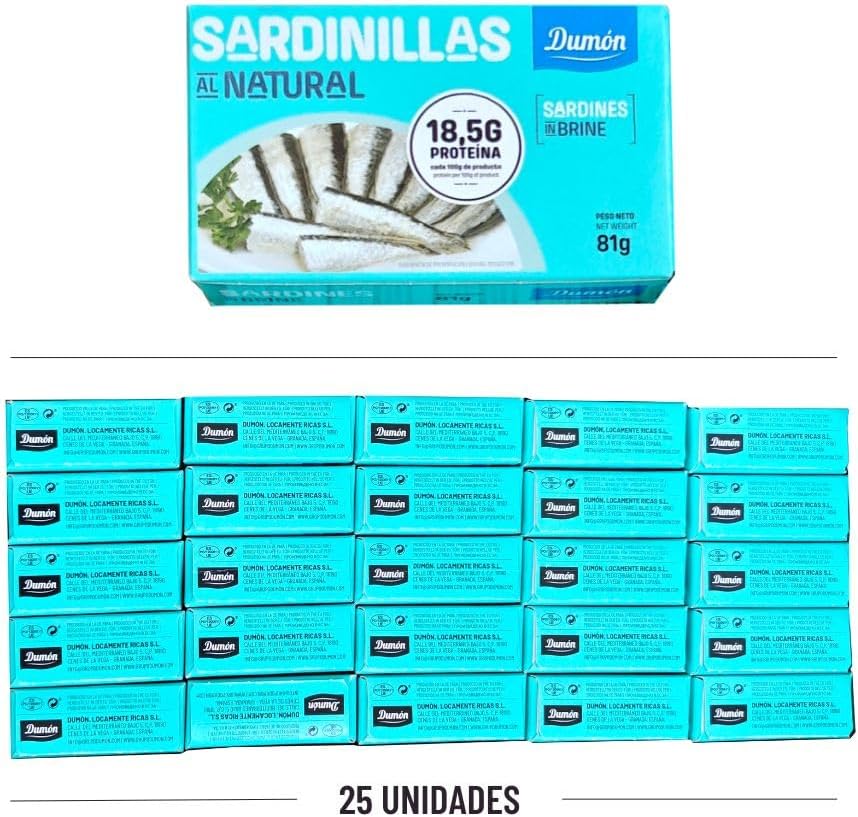 Sardinillas al Natural en Conserva 81GR Caja de 25 unidades - Imagen 3