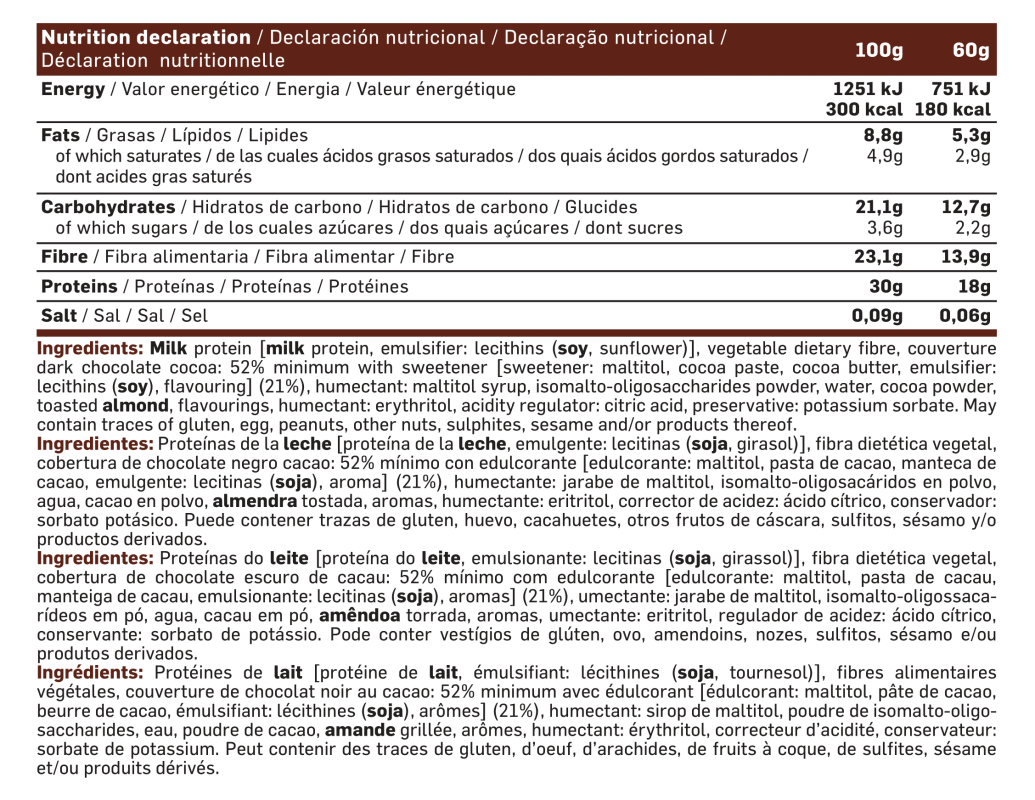ZERO-HD GOURMET PROTEIN BAR CAJA 12 BARRITAS - Imagen 2