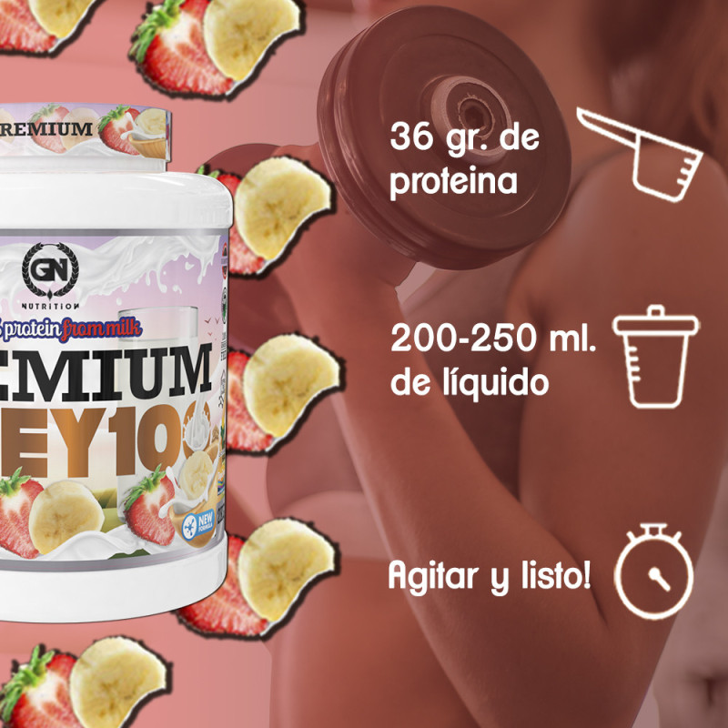 PACK GN: PREMIUM WHEY 2 KG + CREATINA MONOHIDRATO + SHAKER + TOALLA GN - Imagen 4