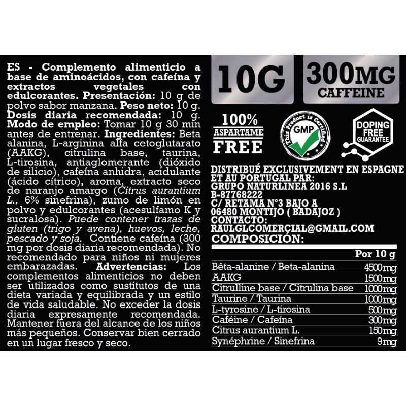 GN NUTRITION Premium Pretrain 300G - Imagen 2