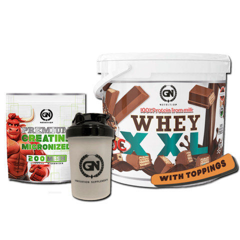 PACK GN: PREMIUM WHEY 4 KG + CREATINA MONOHIDRATO + SHAKER
